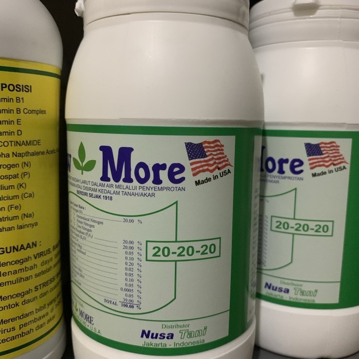 Pupuk Grow more 20-20-20 seimbang cover terbaru