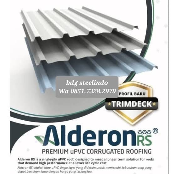 BahanBangunan- ALDERON RS TRIMDECK Atap UPVC single layer
