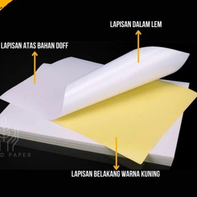 

Ready Stock Kertas Sticker 4 Mata Ukuran A4 Doft/Rim Cod