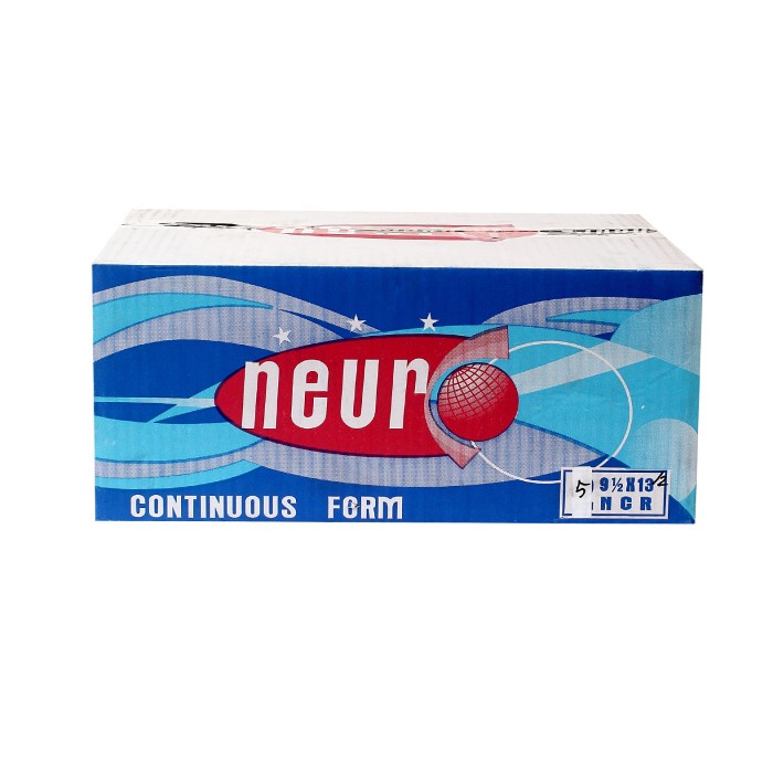 

Viral Neuro Continous Form K 5 Ply 91/2 X 13/2 - Folio Dibagi 2 - Ncr Packing Aman