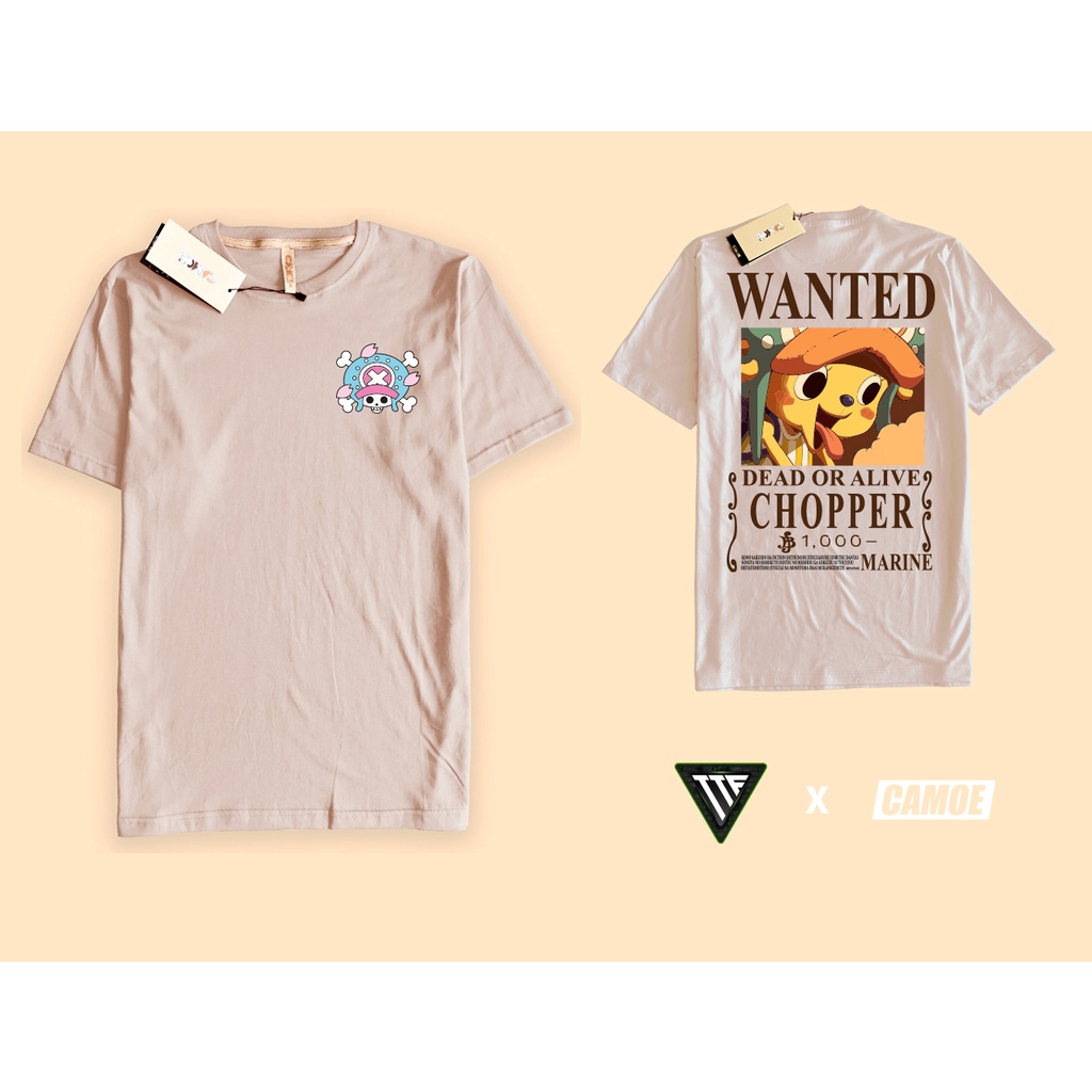 Kaos Tshirt Tony Tony Chopper Wanted Poster One piece Nakama Anime