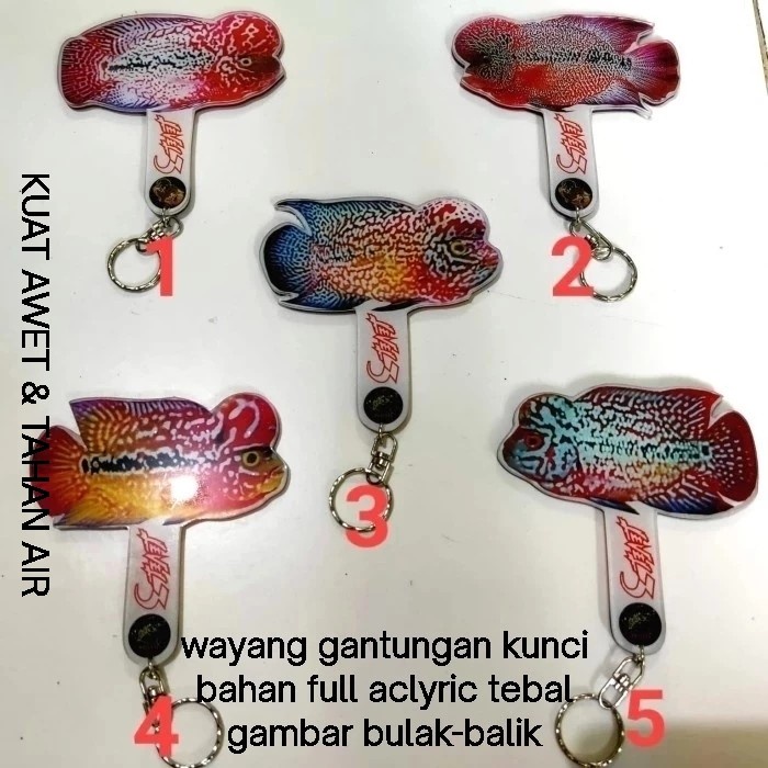 Promo Gila Wayang Louhan Aclyric Tebal Gantungan Kunci Untulan Ikan Louhan Sedang
