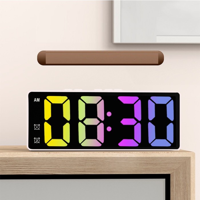 JAM MEJA LED DIGITAL PREMIUM ALARM DESKTOP CLOCK USB BATERAI