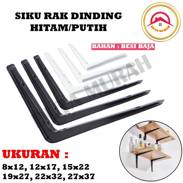 Siku Rak Dinding Besi Buku L Bracket Ambalan Penyimpanan Gantung Dinding Rak Penyangga KWALITAS