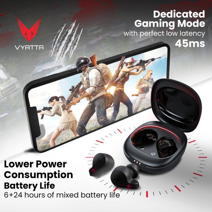 Airboom Phantom Tws Bluetooth Earphone Qcc Aptx - 14In1 Touch Control