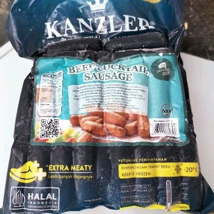 

MOOJOK-Sosis Kanzler beef cocktail 500gr Extra Meaty Imported Beef Beku