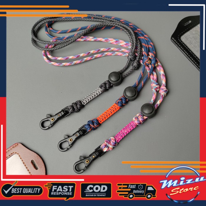 

[tmr] - V4 LANYARD TALI PARACORD/KALUNG/GANTUNGAN HP/ID CARD/NAME TAG