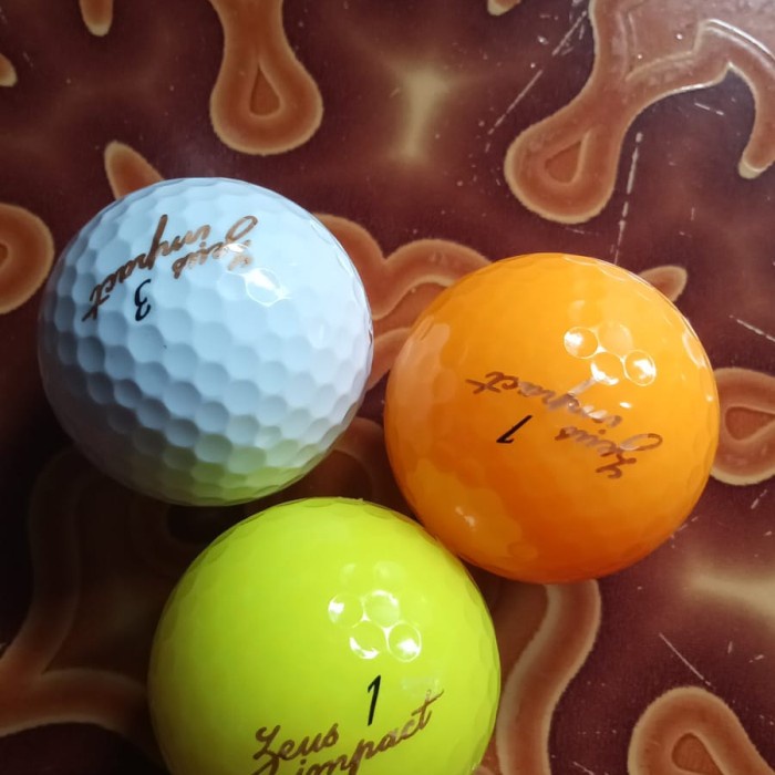 Bebas Ongkir BOLA GOLF BEKAS ZEUS IMPACT 12 PCS GRADE A KHUSUS ROL JARAK JAUH
