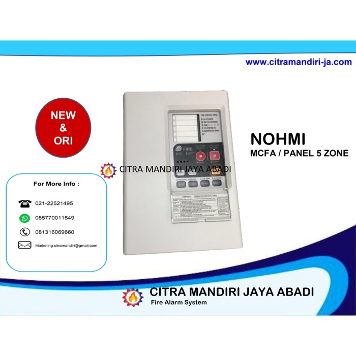MCFA Panel Fire Alarm 5 Zone merk NOHMI