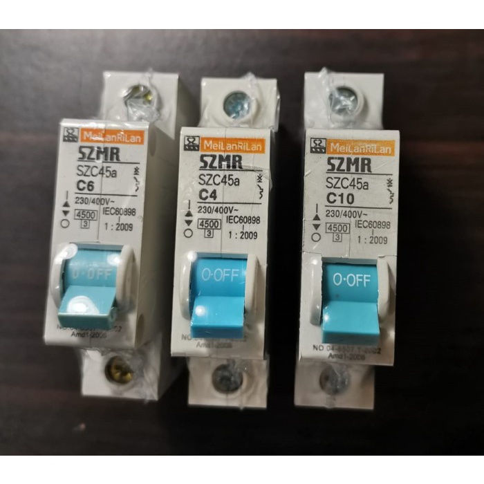 WW- MCB SZMR 1Phase 4A 6A 10A MeilanReilan Meylan reyland C4 C6 C10 4Amper