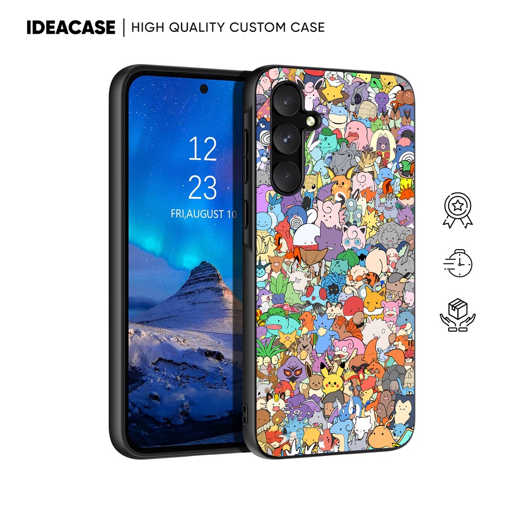 Hybrid Case Casing Softcase Samsung Galaxy A56 A55 A54 A52 A36 A35 A34 A26 A25 A24 A16 A15 5g Pokemo