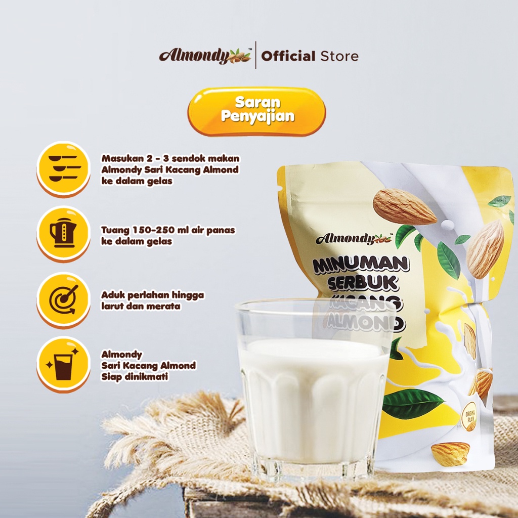 

Almondy Minuman Serbuk Almond - ASI Booster - Original Plain