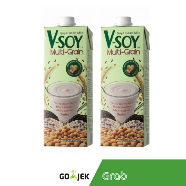 

V-Soy Multi Grain Vsoy Multigrain Susu Kedelai Soya Bean Milk Susu Soya 1000ml (1 Liter) Satuan
