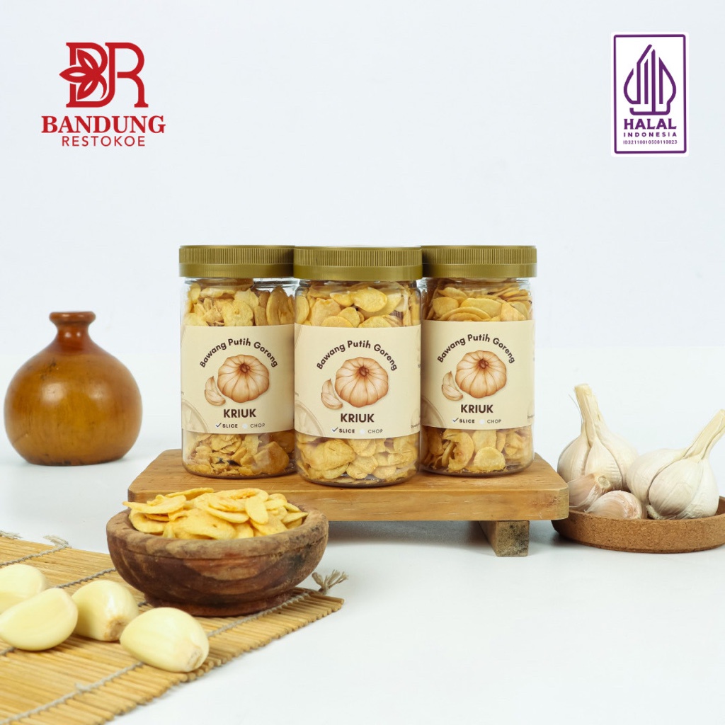 

Bawang Putih Goreng Kriuk 100gr - Iris