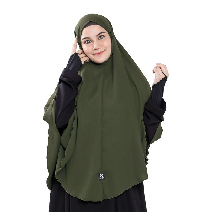 Yuksist- Bajuyuli - Kerudung Bergo Maryam Syari Premium Original - Biru Wardah