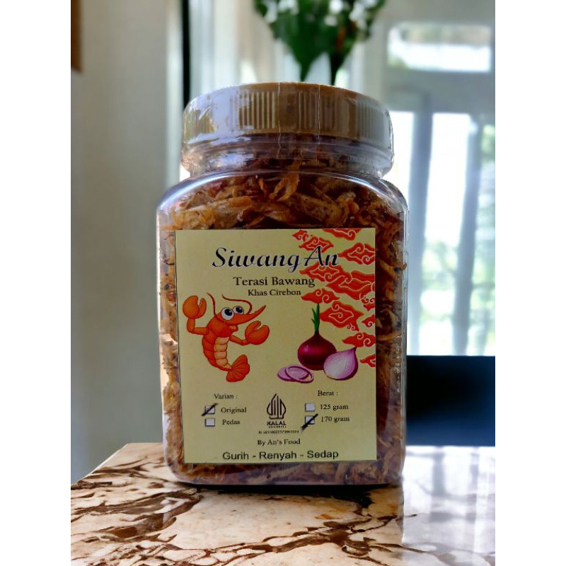 

Siwang - 170gr Bawang Goreng Terasi / Terasi Bawang Khas Cirebon Indramayu [BELI 2 HARGA GROSIR]