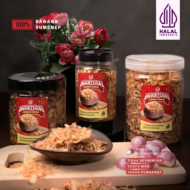 

Bawang goreng asli sumenep tanpa campuran / Baang goreng premium kemasan toples 200 gr