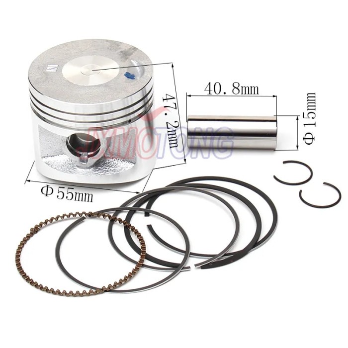 LIFAN 140cc Engine parts LF140 Piston Kit 55mm Piston 15mm Pin Piston