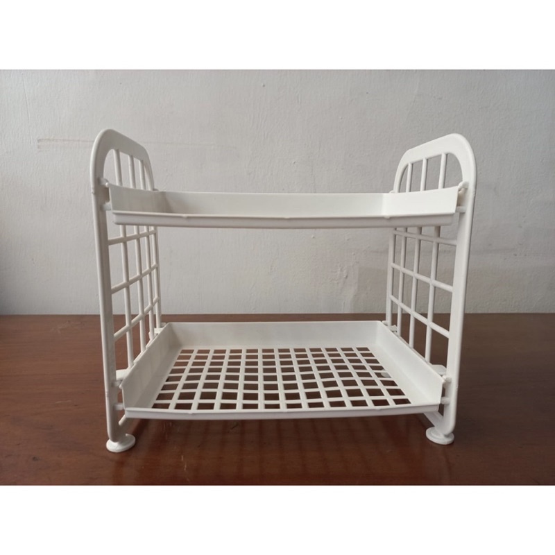 FREE ONGKIR RAK JARING PLASTIK SUSUN 2 RACK JARING MINI DAPUR DINDING KAMAR MANDI ATK SERBAGUNA