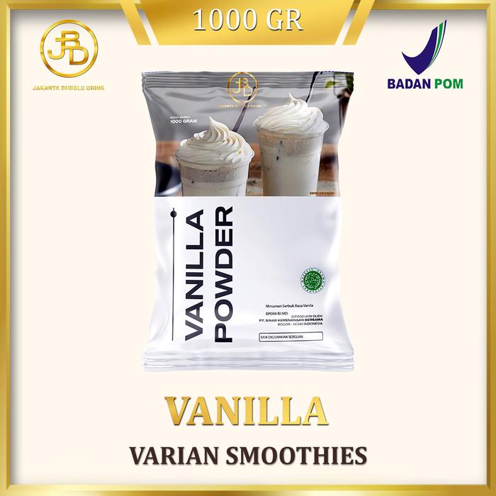 

Bubuk Minuman Premium Rasa Vanilla 1Kg Jakarta Bubble Drink Powder Cream Boba Jelly Cincau Terlaris