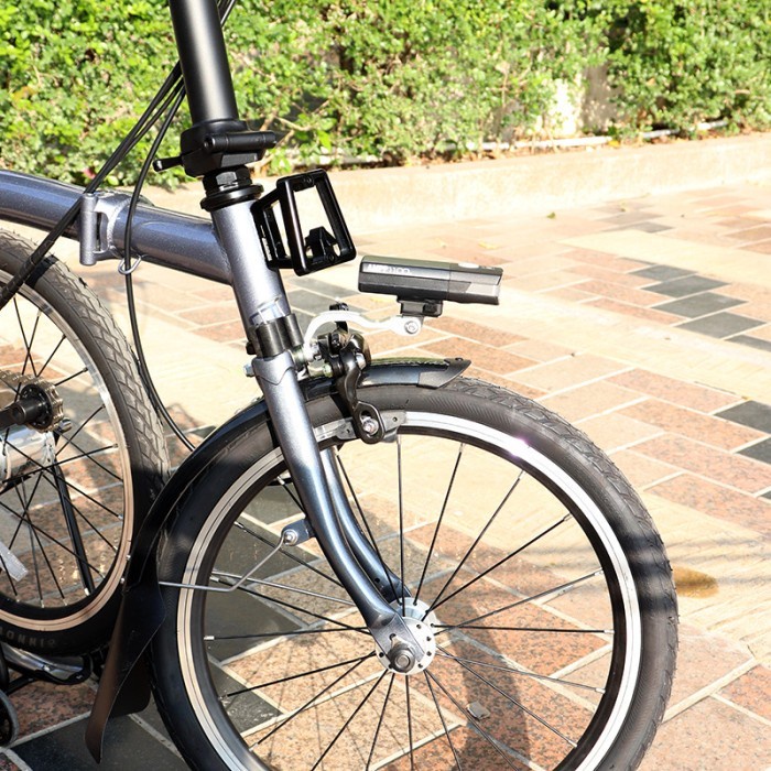 Bike Front Light Gopro Mount Bracket Lampu Sepeda Lipat Ompton Pikes 3Sixty #Gratisongkir