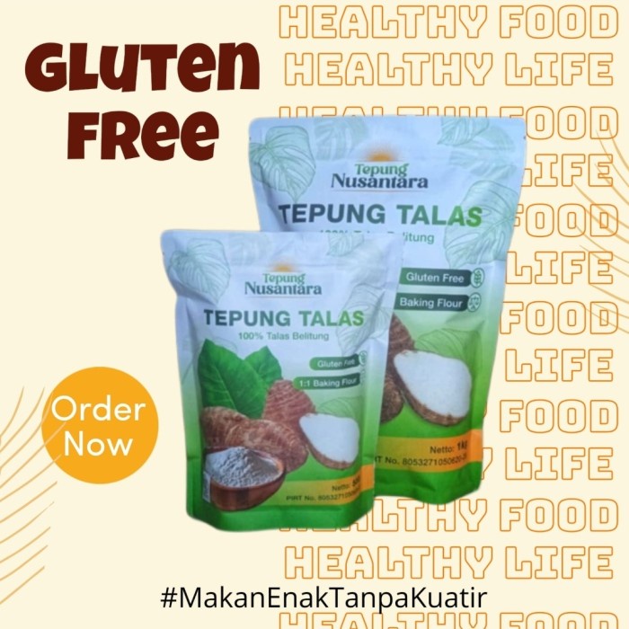 

Ready" Tepung Gluten Free Talas, Serbaguna - Cakes & Cookies - 1Kg & 500Gr