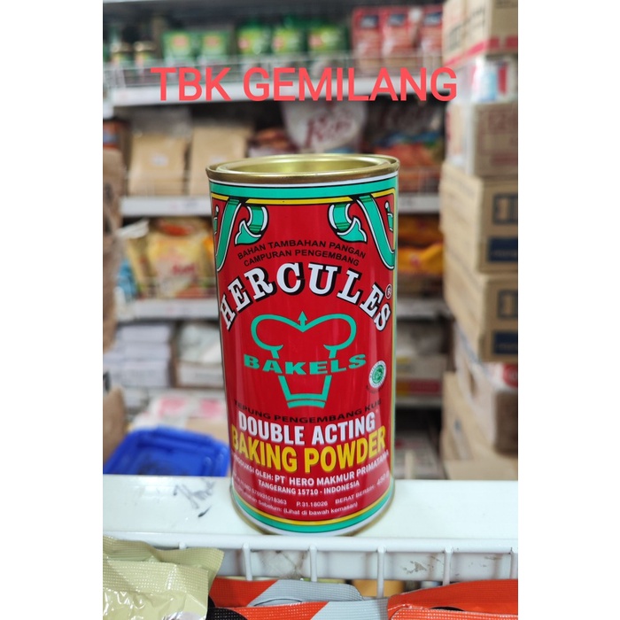 

Ready" Hercules Baking Powder Double Acting 450 Gr Dan 110 Gr