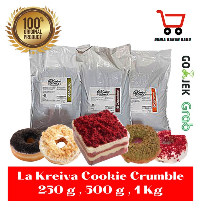 

Ready" La Kreiva Cookie Crumble Crumb Topping Kemasan 250 G