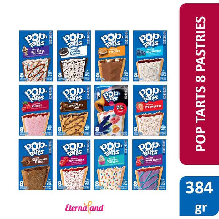 

Ready" Kelloggs Pop Tarts 8 Toaster Pastries - Pastri Impor Isi 8 Pastri