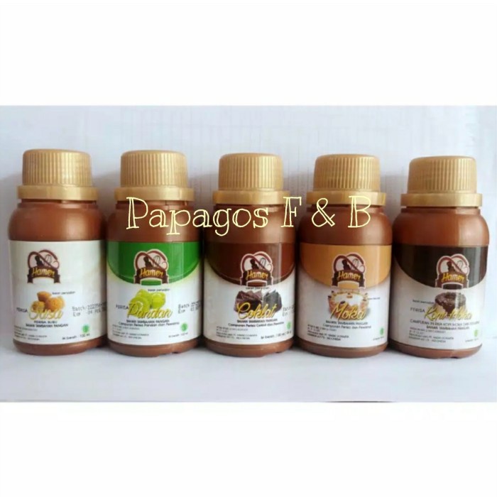 

Ready" Perisa / Pasta Hamer Hammer Susu Pandan Coklat Kopi Moka100 Gr / Gram
