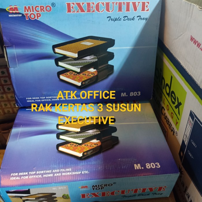 

BARANG TERLARIS RAK KERTAS PAPER TRAY 3 SUSUN EXECUTIVE M 803 MICRO TOP