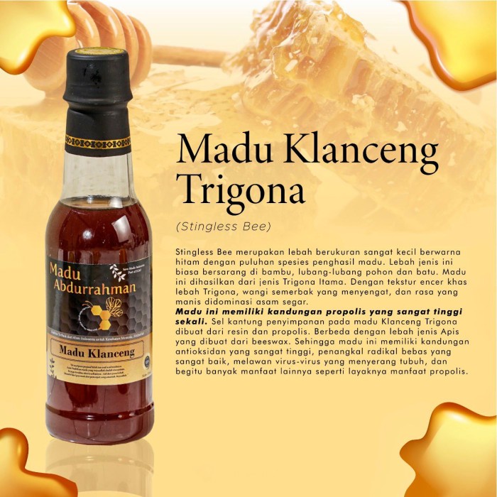 

BARANG TERLARIS Madu Klanceng / Kelulut Jenis Trigona [Asam Kecut]