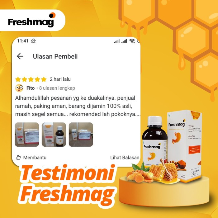 

BARANG TERLARIS Freshmag Madu Herbal Atasi Asam Lambung ( Bukan Biomaag / Zestmag )
