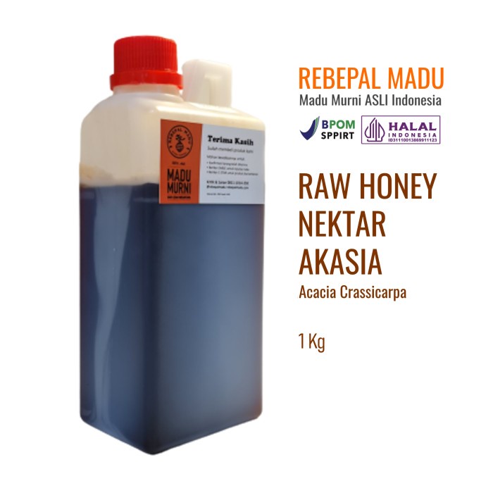 

BARANG TERLARIS Rebepal Madu Murni Asli Indonesia Nektar Akasia Honey - 1kg