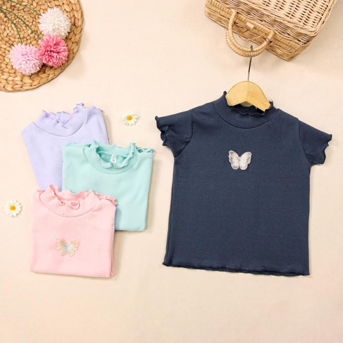 SASA RIB TOP ATASAN ANAK 1 - 5 TAHUN BAJU ANAK KAOS RIB ANAK PEREMPUAN