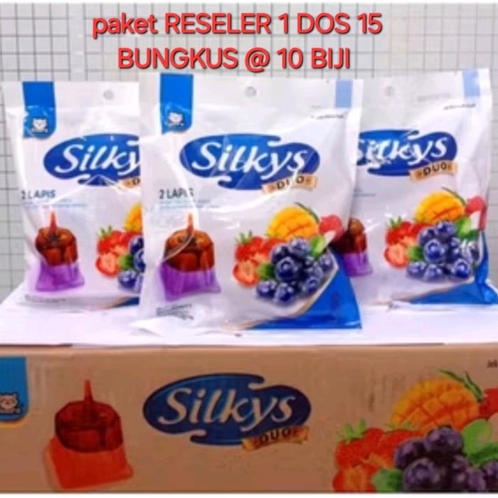 

[ HARGA KAGET] [PAKET CUAN RESELLER] SILKY JELLY PUDING 2 LAYER (1 DUS 15 PAC @10 PCS) HALAL Pudding