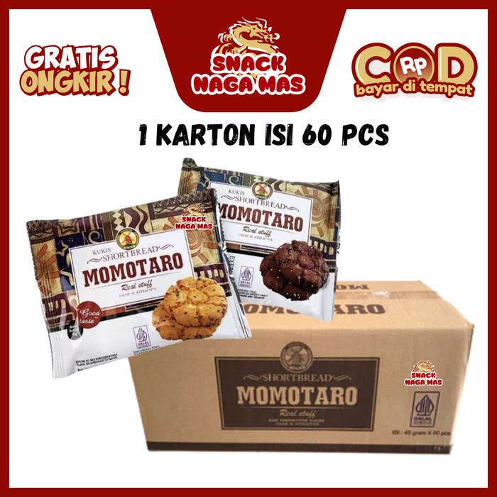 

MOMOTARO COOKIES KARTON ISI 60 PCS RASA ORIGINAL/COKLAT