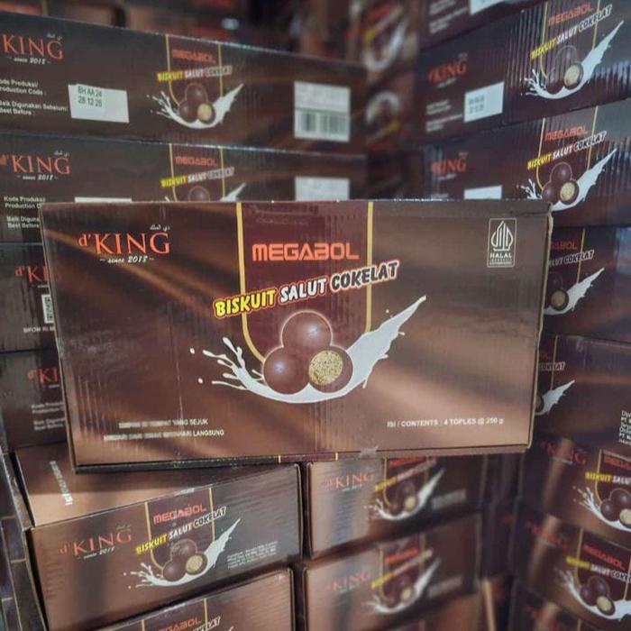 

Cokelat MEGABOL 1 dus isi 4 toples dengan isian biskuit