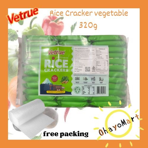 

SALE !!! VETRUE JAPANESE RICE CRACKERS VEGETABLE FLAVOR / VETRUE KUE BERAS RASA SAYUR 300G READYY