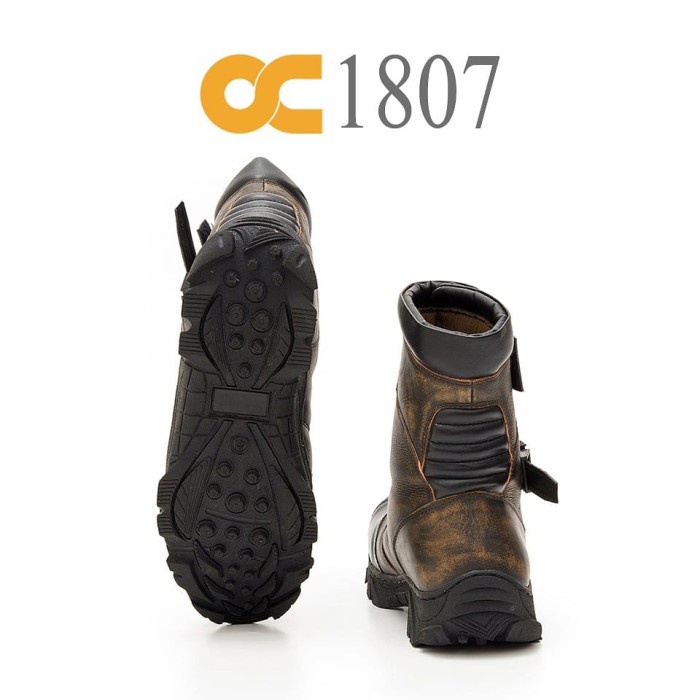 BOOTS KULIT SAFETY SEPATU TRING BIKERS RIDING MOTOR ,OC 1807