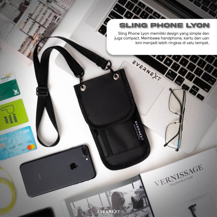 Tas Slempang Dompet Paspor Travel Wallet Safety Pouch Evernext Lyon