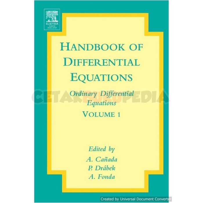 Preord Handpreord Of Differential Equations Ordinary Differential Equ