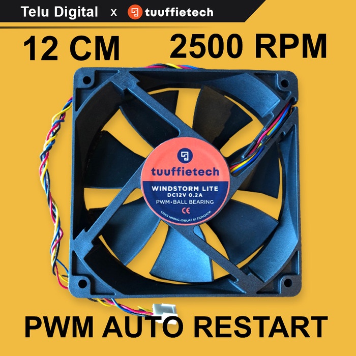 Mining Fan - Tuuffietech Windstorm Lite 12cm Fan PWM Kipas Komputer