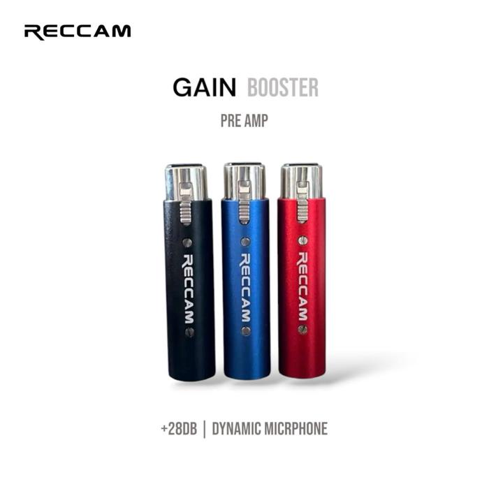 RECCAM Gain Booster Mic Dynamic - Pembesar Gain Mikrofon Dinamik PreAmp Mic