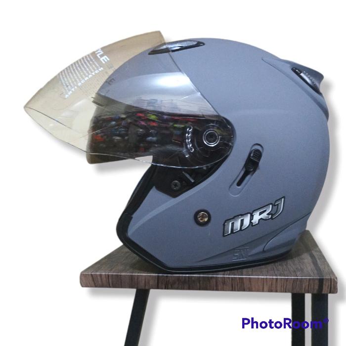 Helm MRJ G2 GMT Centro Dobel Visor 2 Kaca Original Solid Red Ferari Motorcycle - Model Super Keren &