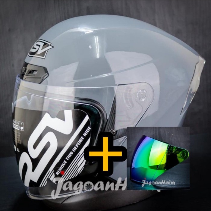 RSV HELM NEW WINDTAIL 2.0 SOLID PLATINUM GREY SINGLE VISOR
