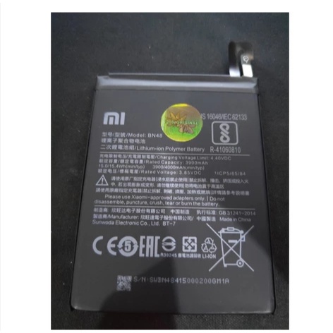 Batre Baterai Original Redmi Note 6 Pro Bn48 Bn-48