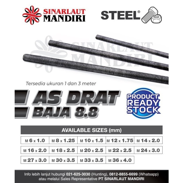 Mantab Asdrat Baja 8.8 / Long Drat / As Drat 8.8 Baja (3M) M10