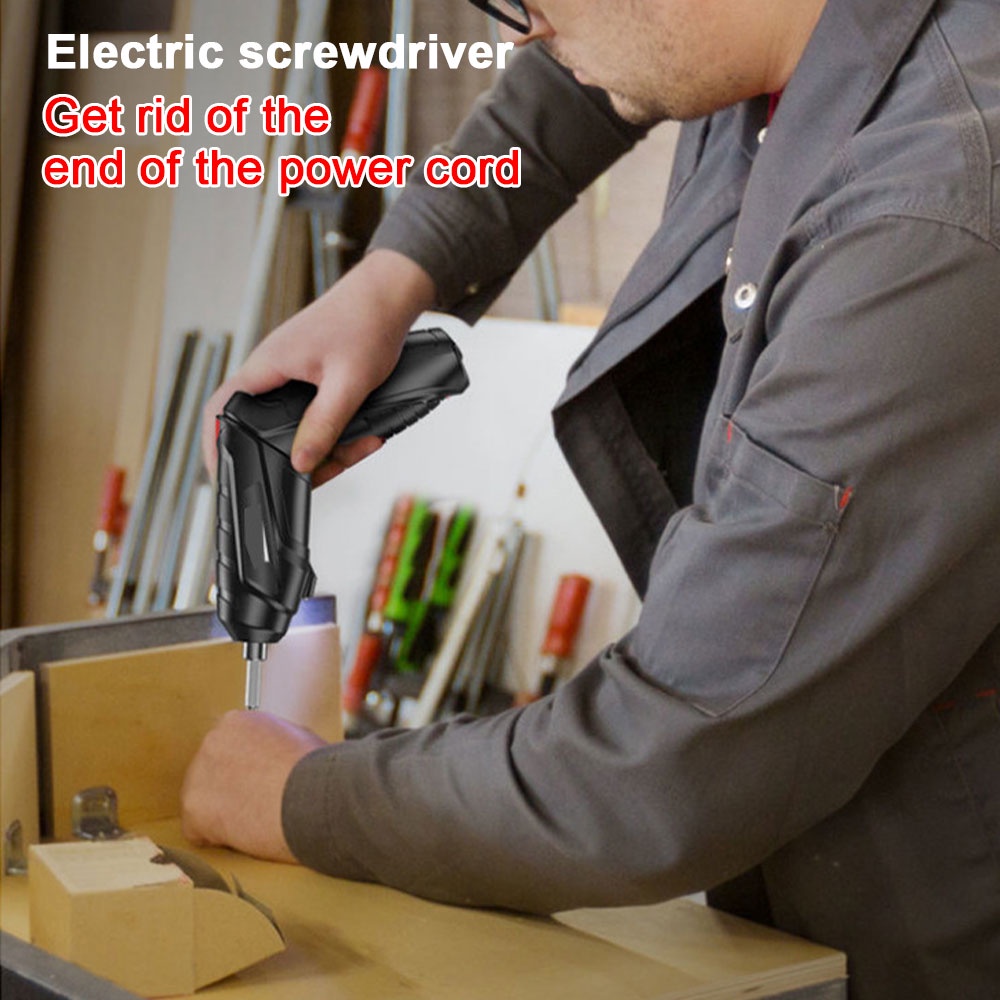 Household Electric Screwdriver Rechargeable Cordless Impact Drill Wireless Electric Drill Screwdrive