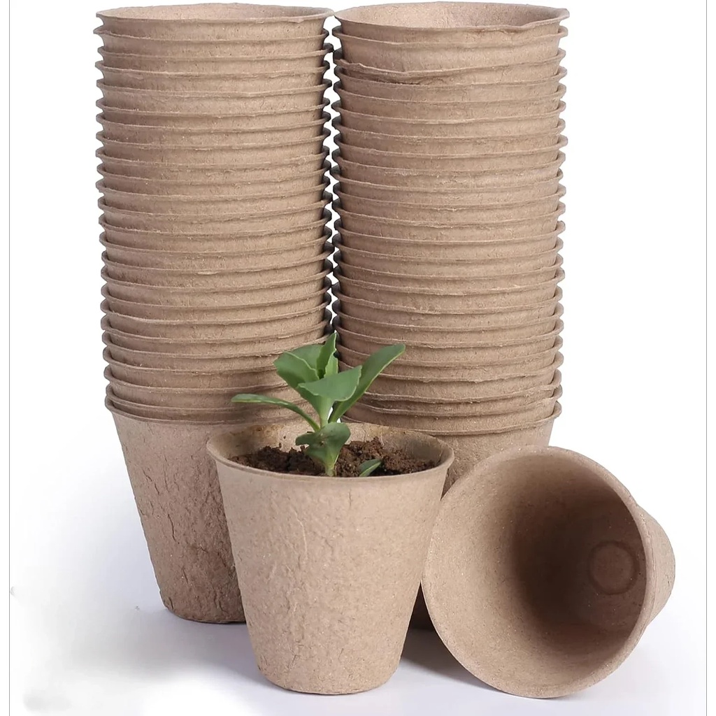 20PC/Set Paper Grow Pot Nursery Cup Growing Pot Box Tray Seed Veg Planter Plant Starter Flower Herb 